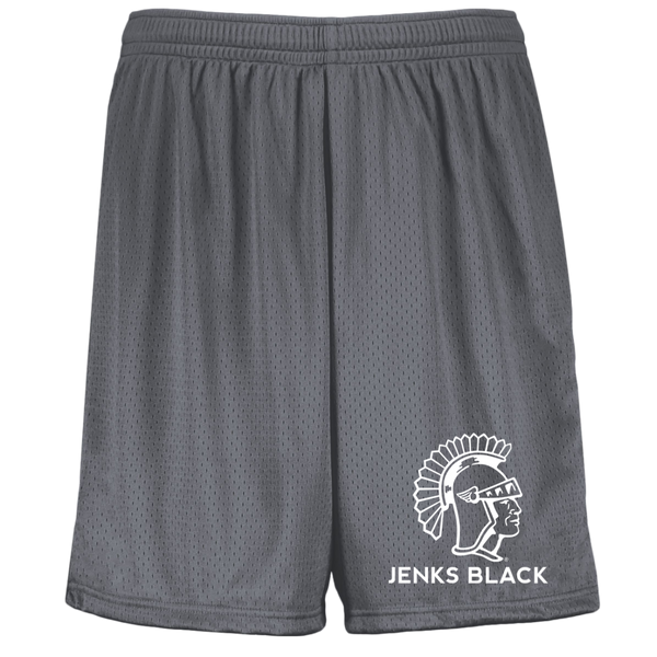 Jenks Black Youth Moisture-Wicking Mesh Shorts