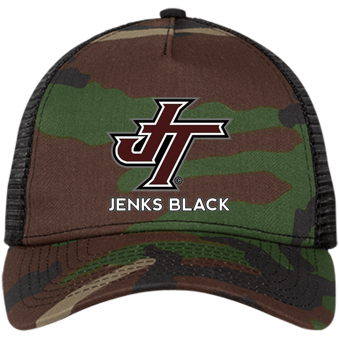 JT Embroidered Snapback Trucker Cap