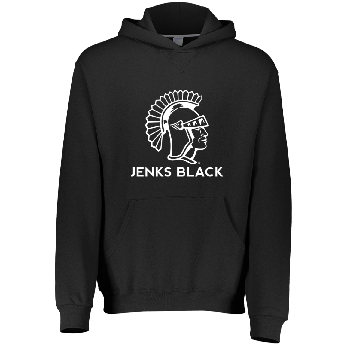 Jenks Black Youth Dri-Power Fleece Hoodie