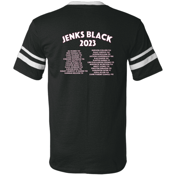 Jenks Black 2023 V-Neck Sleeve Stripe Jersey