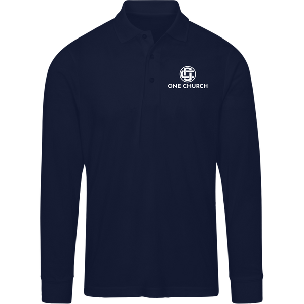 OC Core 365 Mens Pinnacle Long Sleeve Pique Polo