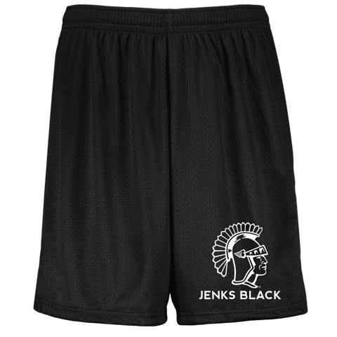 Jenks Black Youth Moisture-Wicking Mesh Shorts
