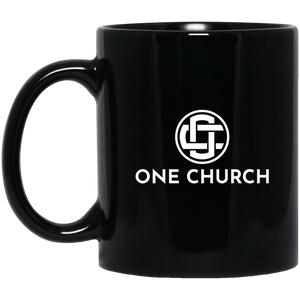 ONE CHURCH 11 oz. Black Mug