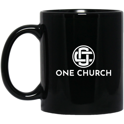 ONE CHURCH 11 oz. Black Mug