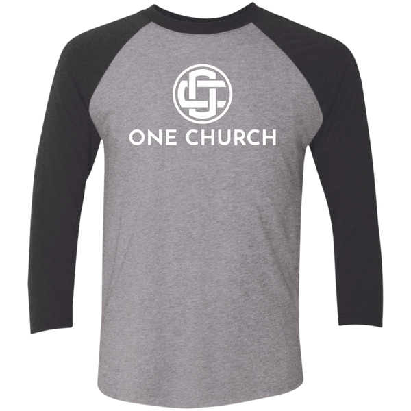 One Church Tri-Blend 3/4 Sleeve Raglan T-Shirt
