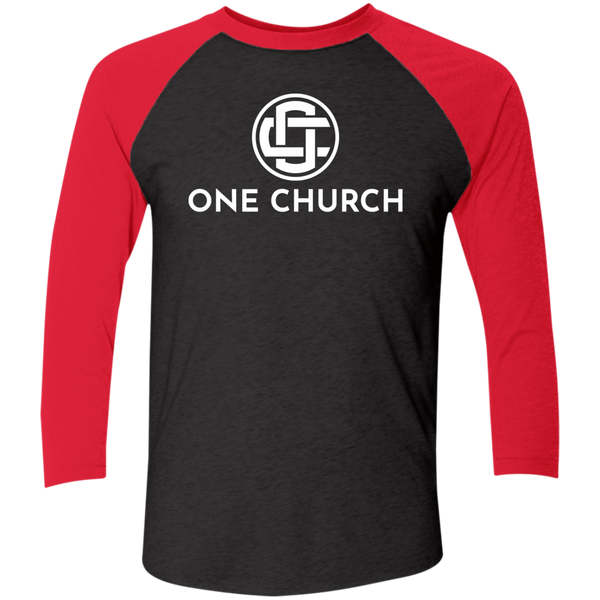 One Church Tri-Blend 3/4 Sleeve Raglan T-Shirt